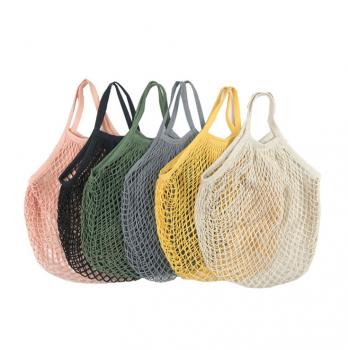 Cotton mesh hole handbag